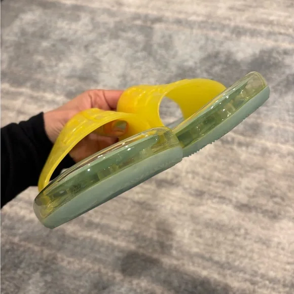 Tory Burch Bubble Jelly Slides | Island Blue/Firefly sandals - Picture 3 of 6